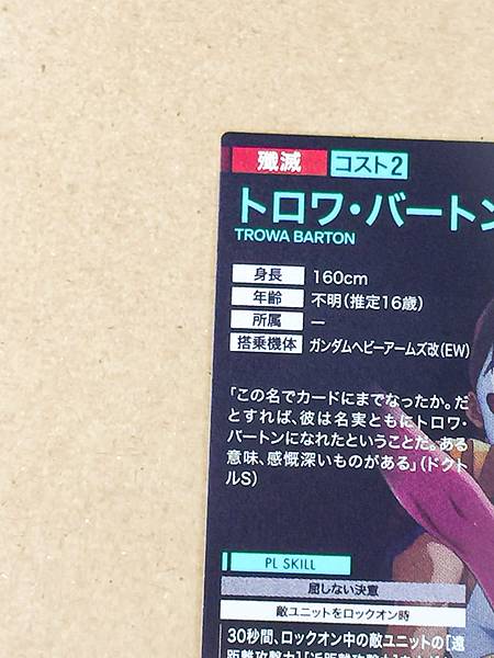 TROWA BARTON PR-394 Gundam Arsenal Base Promotional Card Wing 30th