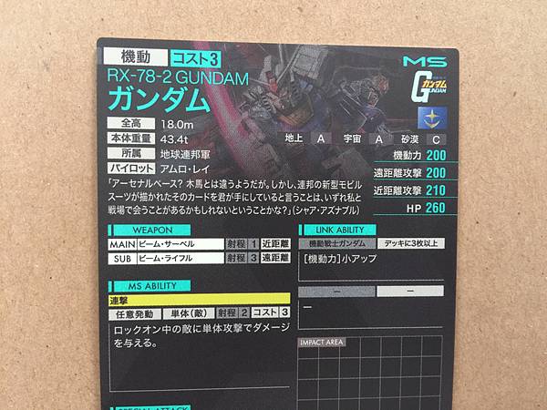 GUNDAM RX-78-2 PR-004 Gundam Arsenal Base Promotional Card