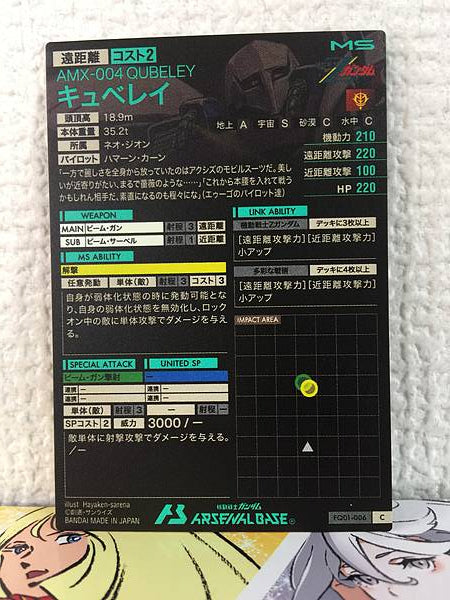 QUBELEY FQ01-006 C Gundam Arsenal Base Card Zeta