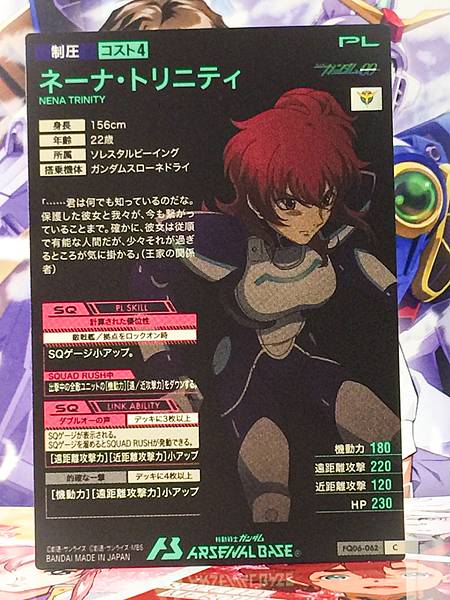 NENA TRINITY FQ06-062  Gundam Arsenal Base Card OO