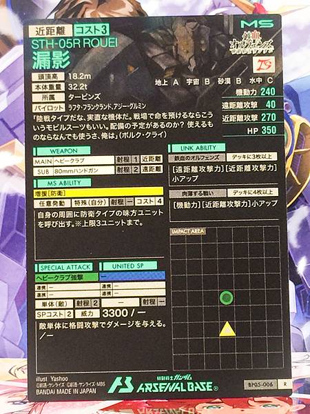 ROUEI BP05-006 Gundam Arsenal Base Card ORPHANS