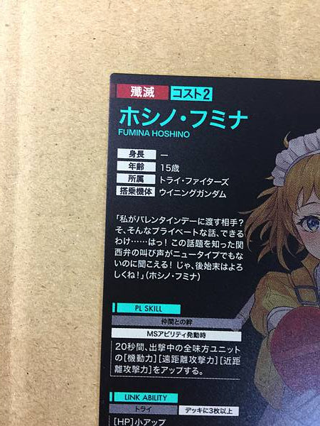 FUMINA HOSHINO PR-300 Parallel Gundam Arsenal Tarjeta base Construcción de luchadores