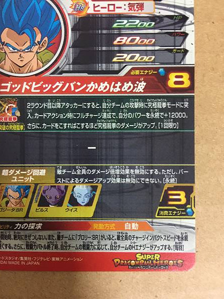 Gogeta UM6-SEC2 Super Dragon Ball Heroes Mint Card Universal Mission 6
