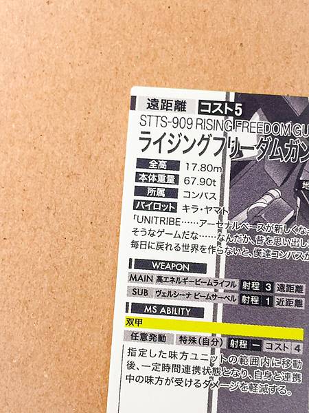 RISING FREEDOM GUNDAM UT01-024 Secret Arsenal Base Card Seed