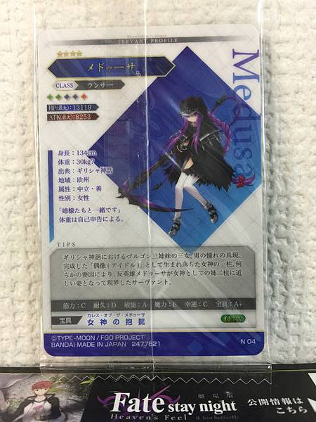 Medusa Lancer Fate Grand Order FGO Wafer Card vol.7 N04