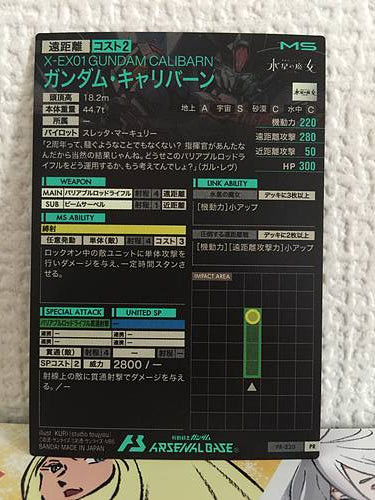 GUNDAM CALIBARN PR-220 Arsenal Base Card Witch de Mercury