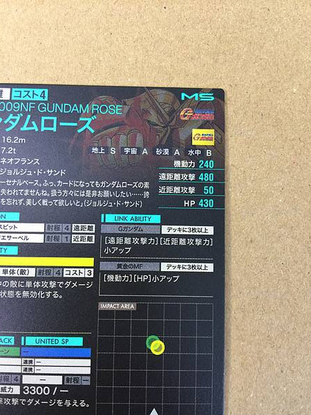 Tarjeta base GUNDAM ROSE FQ02-012 del Arsenal Gundam Paralelo G