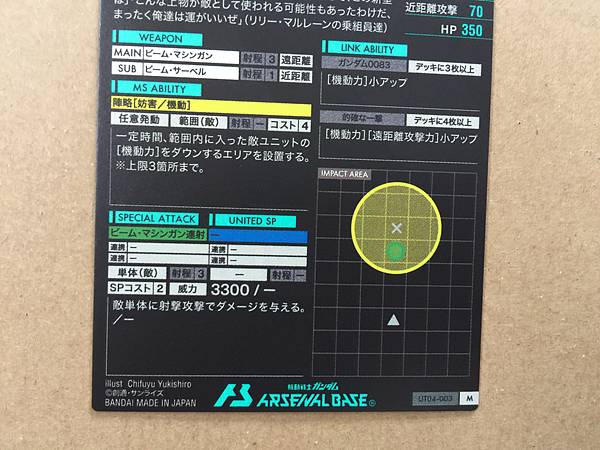 GERBERA-TETRA UT04-003 M Gundam Arsenal Base Card