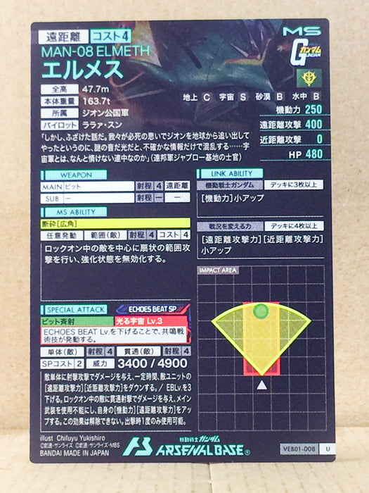 ELMETH VEB01-008 U Gundam Arsenal Base Card