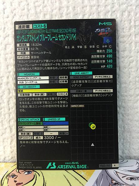 GUNDAM ASTRAY BLUE FRAME SECOND REVISE FQ03-023 Arsenal Base Seed