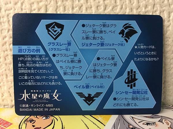 Tarjeta de Nika Nanaura 24 Gundam Witch de Mercury Carddass Vol. 1