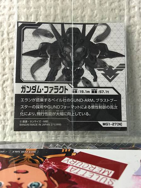 GUNDAM PHARACT MG1-27 N Gundam Seal Wafer Witch de Mercury