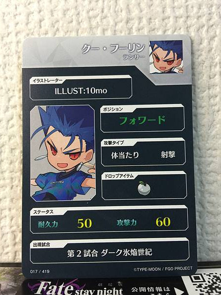 Cú Chulainn Lancer Fate/Dream Striker Card FGO Grand Order