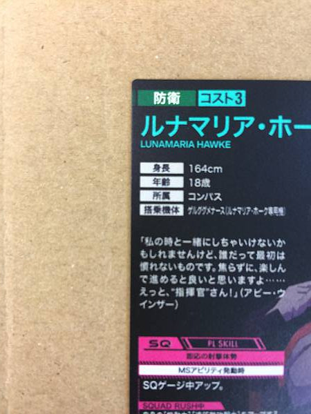 LUNAMARIA HAWKE FQ01-058 Parallel Gundam Arsenal Base Card Seed