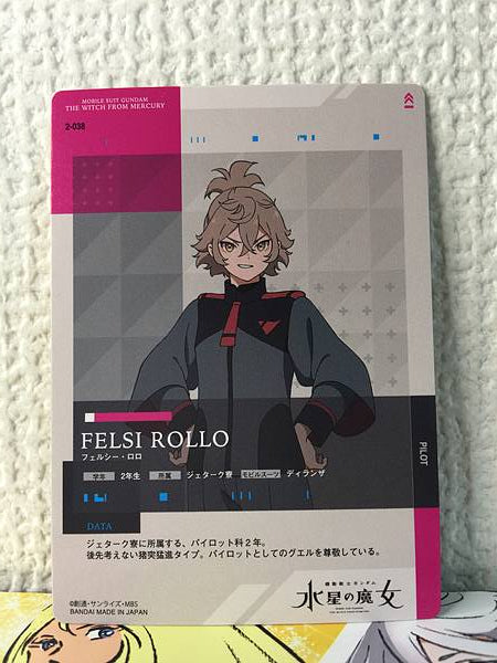 FELSI ROLLO 2-038 GUNDAM CARD COLLECTION Witch from Mercury Vol.2