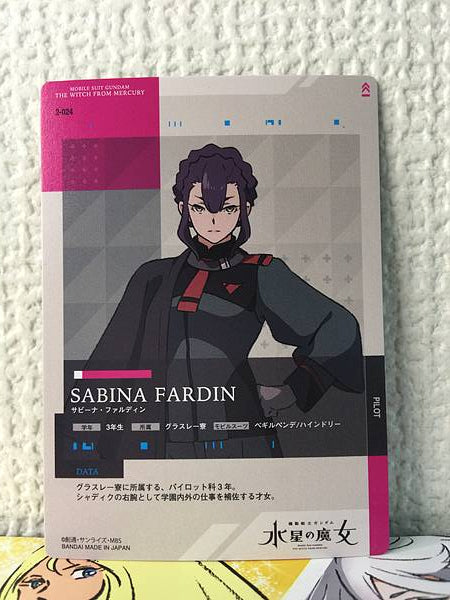 SABINA FARDIN 2-024  GUNDAM CARD COLLECTION Witch from Mercury Vol.2