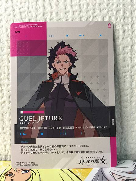 COLECCIÓN DE TARJETAS GUNDAM GUEL JETURK 2-007 Bruja de Mercurio Vol.2