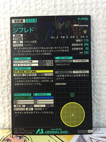 GFreD FQ04-036 C Gundam Arsenal Base Card GQuuuuuuX
