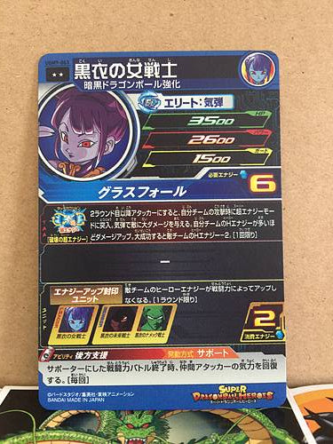 Female Warrior in Black UGM9-063 Super Dragon Ball Heroes Mint Card SDBH