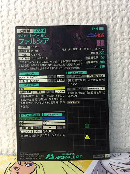 FARSIA FQB04-009 M Gundam Arsenal Base Card Unicorn
