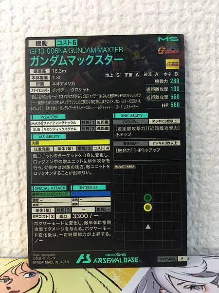 GUNDAM MAXTER FQ02-008 Gundam Arsenal Base Card G