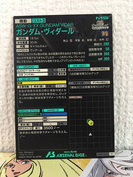 GUNDAM VIDAR UT06-030  P Gundam Arsenal Base Card ORPHANS