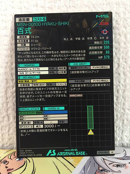 HYAKU-SHIKI UT06-004  M Gundam Arsenal Base Card