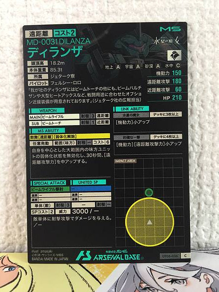 DILANZA UT06-036  C Gundam Arsenal Base Card