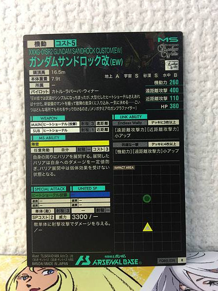 GUNDAM SANDROCK CUSTOM FQ05-020 Arsenal Base Card Wing Endless Waltz