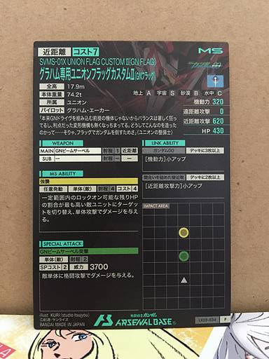 Graham's Union Flag Custom LX03-034 P Gundam Arsenal Base Card