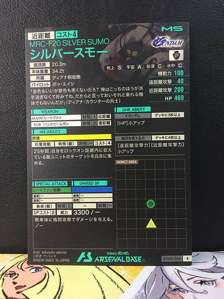 SILVER SUMO UTB06-005 Gundam Arsenal Base Card ∀