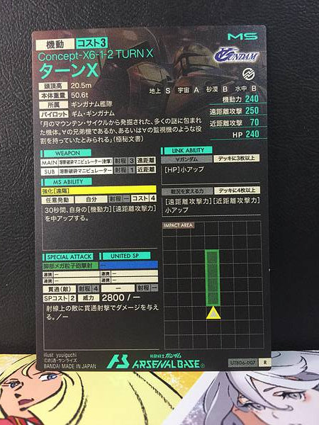 Tarjeta base TURN X UTB06-007 Gundam Arsenal ∀