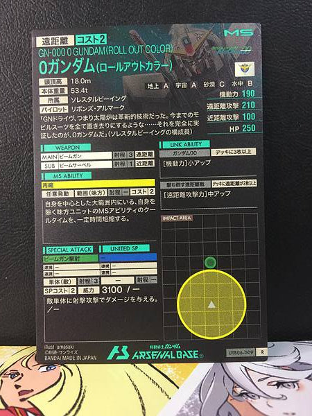 O GUNDAM UTB06-009 Tarjeta base del Arsenal Gundam OO