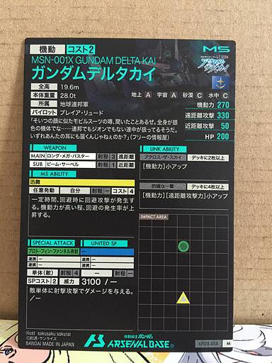 GUNDAM DELTA KAI UT02-015 Gundam Arsenal Base Card