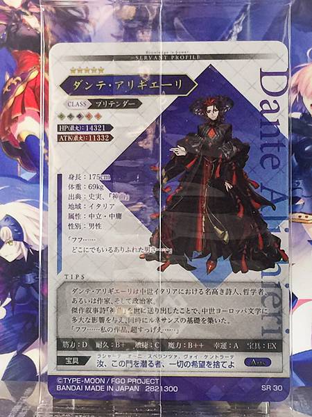 Dante Alighieri Pretender Fate Grand Order FGO Wafer Card vol.14 SR30
