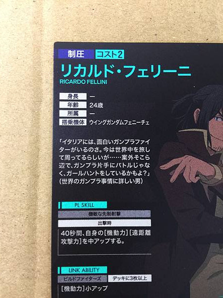 RICARDO FELLINI PR-047 Gundam Arsenal Tarjeta Base Construcción Luchadores