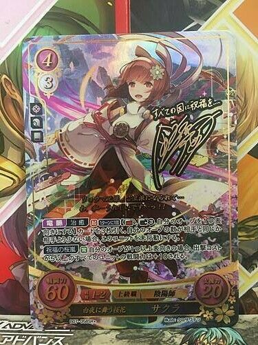 Sakura B07-058SR+  Fire Emblem 0 Cipher Mint FE If Fates Heroes Sign Card