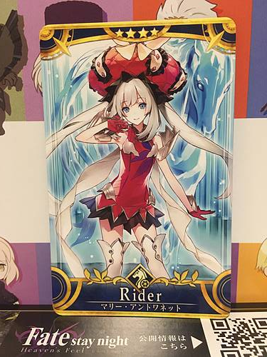 Marie Antoinette Stage 3 Rider Star 4 FGO Fate Grand Order Arcade Mint Card