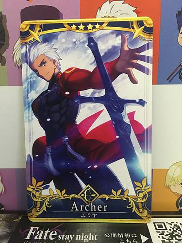 Emiya Stage 5 Archer Star 4 FGO Fate Grand Order Arcade Mint Card