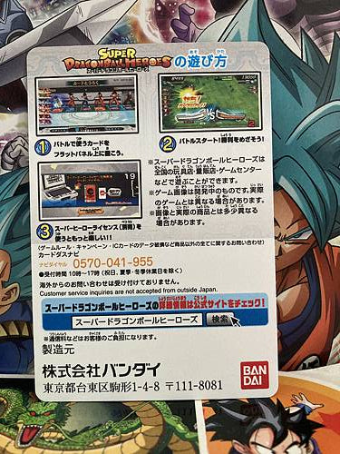 Super Dragon Ball Heroes Instruction Card 2022 SDBH Promotional Card