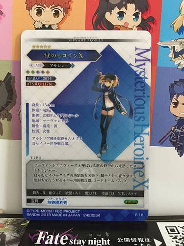 Mysterious Heroine X Assassin Fate Grand Order FGO Wafer Card Vol.2 R18