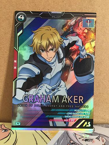 GRAHAM AKER AB02-080 Gundam Arsenal Base Holo Card