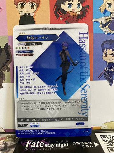 Hassan of the Serenity Assassin Fate Grand Order FGO Wafer Card Vol.6 R18