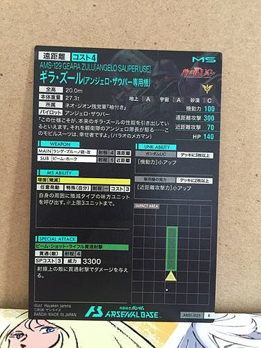 AMS-129 GEARA ZULU[ANGELO SAUPER USE] AB01-025 Gundam Arsenal Base Card