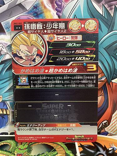 Son Gohan BM2-002 R Super Dragon Ball Heroes Mint Card SDBH