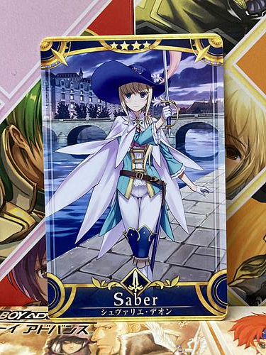 Chevalier d'Eon Stage 2 Saber Star 4 FGO Fate Grand Order Arcade Mint Card