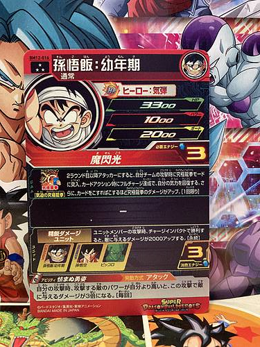 Son Gohan BM12-016 SR Super Dragon Ball Heroes Mint Card SDBH