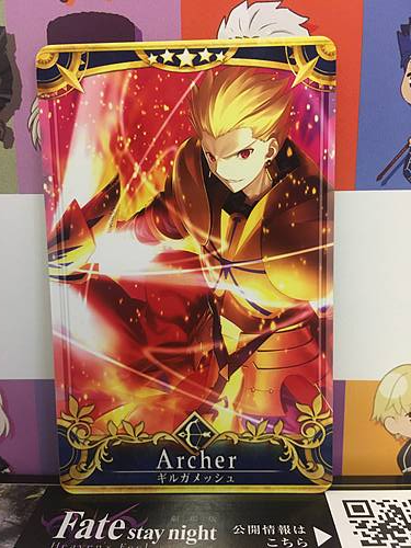 Gilgamesh Stage 5 Archer Star 5 FGO Fate Grand Order Arcade Mint Card